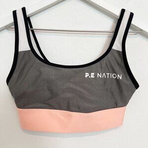 PE‎ Nation Athletic Workout Sports Bra in Gray Activewear Size XS